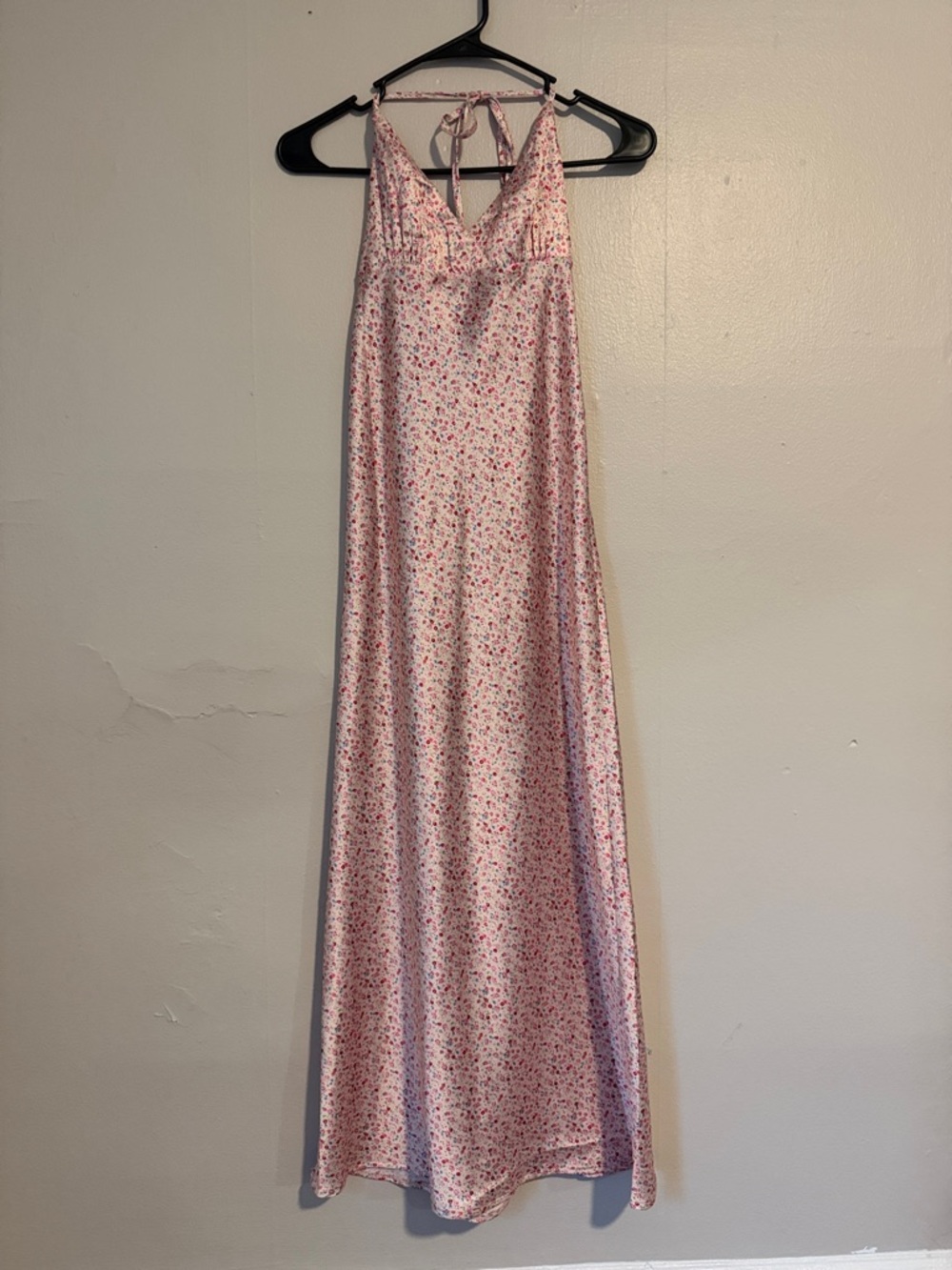 Princess Polly Pink Floral Halter Maxi Dress